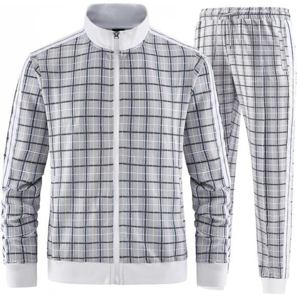 Men's Casual Tracksuits Long Sleeve Jogging Suits Sweatsuit Sets Track Jackets - Picture 2 of 6